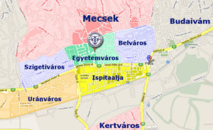 Térkép, amely egy város helyét mutatja.