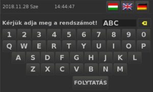 Képernyőkép a billentyűzetről egy mobiltelefonon.