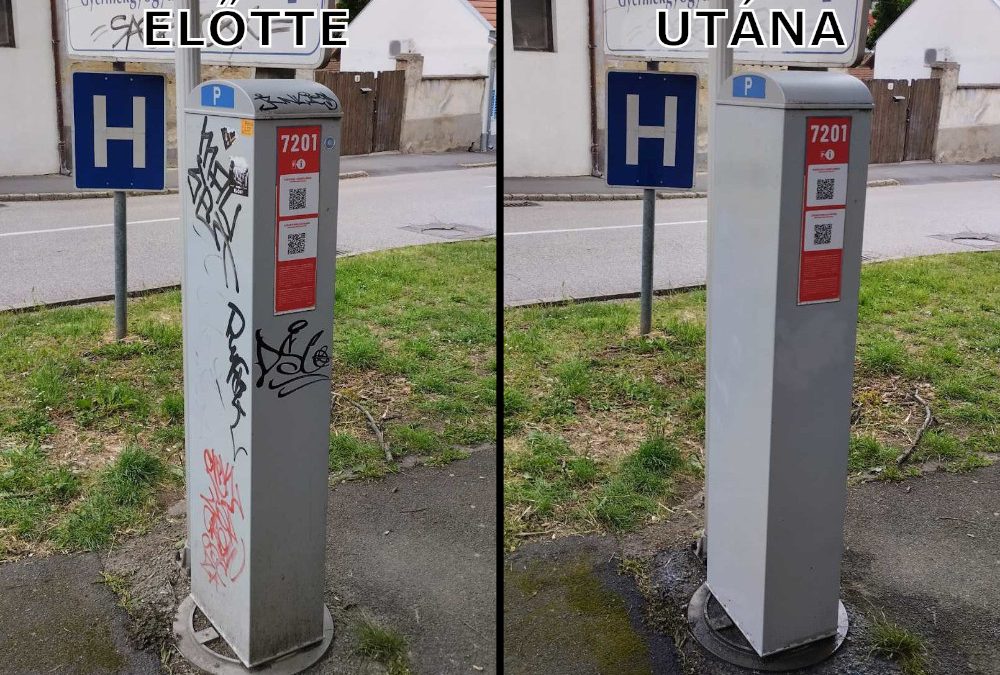 Múlt héten is folytatódtak a graffiti-mentesítési munkák a városban
