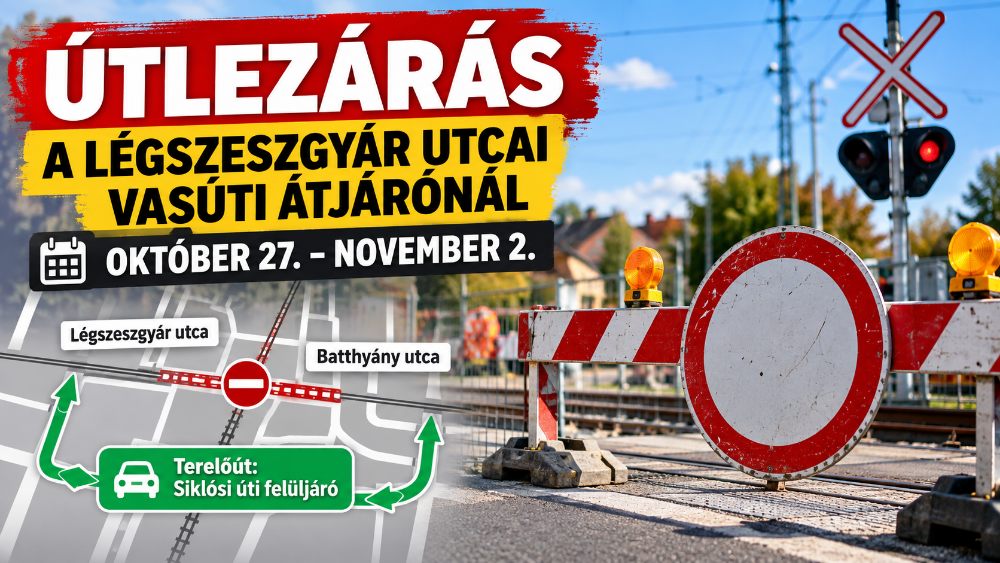 Útlezárás a Légszeszgyár utcai vasúti átjárónál